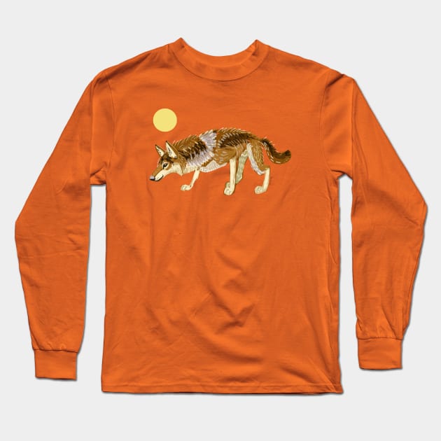 Steppe Wolf Canis lupus campestris #1 Long Sleeve T-Shirt by belettelepink